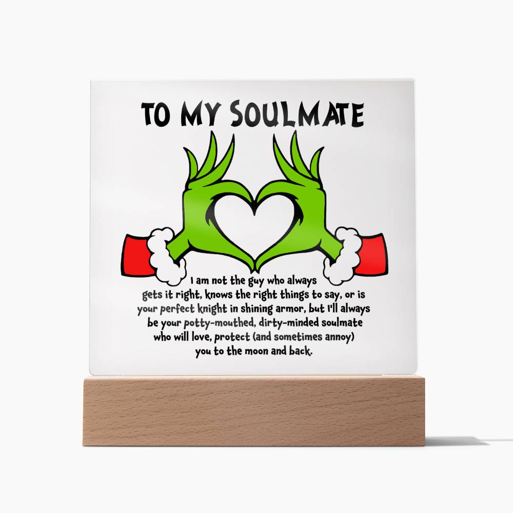 Christmas 'Soulmate Shenanigans' - Acrylic Square Plaque - Real Rad Boutique