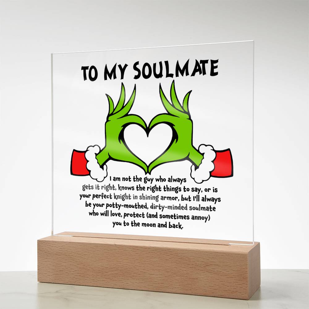 Christmas 'Soulmate Shenanigans' - Acrylic Square Plaque - Real Rad Boutique