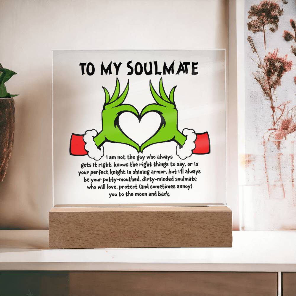 Christmas 'Soulmate Shenanigans' - Acrylic Square Plaque - Real Rad Boutique