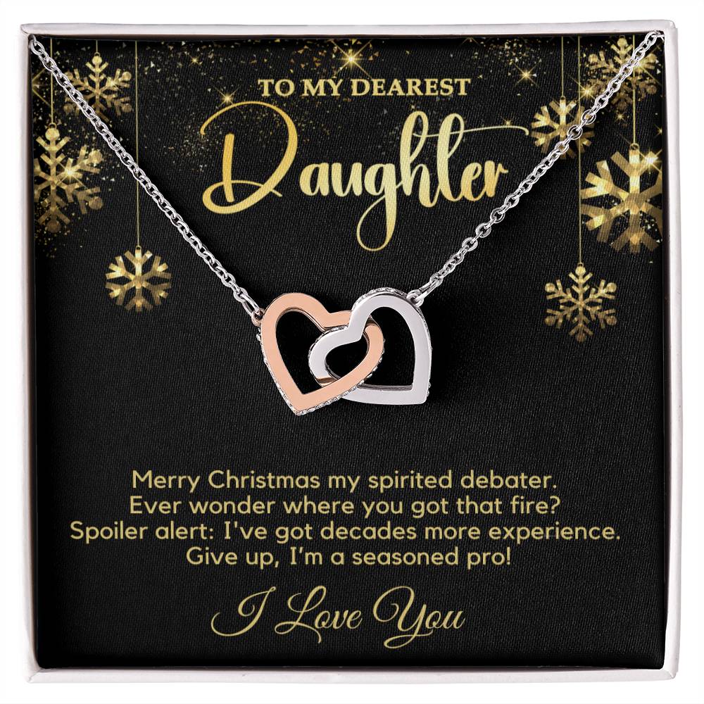 Christmas 'Spirited Daughter' - Interlocking Hearts Necklace - Real Rad Boutique