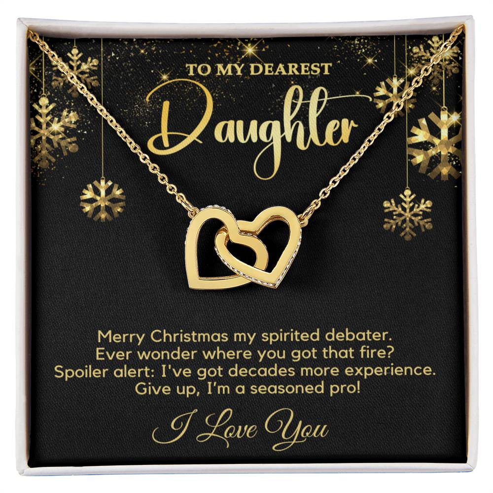 Christmas 'Spirited Daughter' - Interlocking Hearts Necklace - Real Rad Boutique