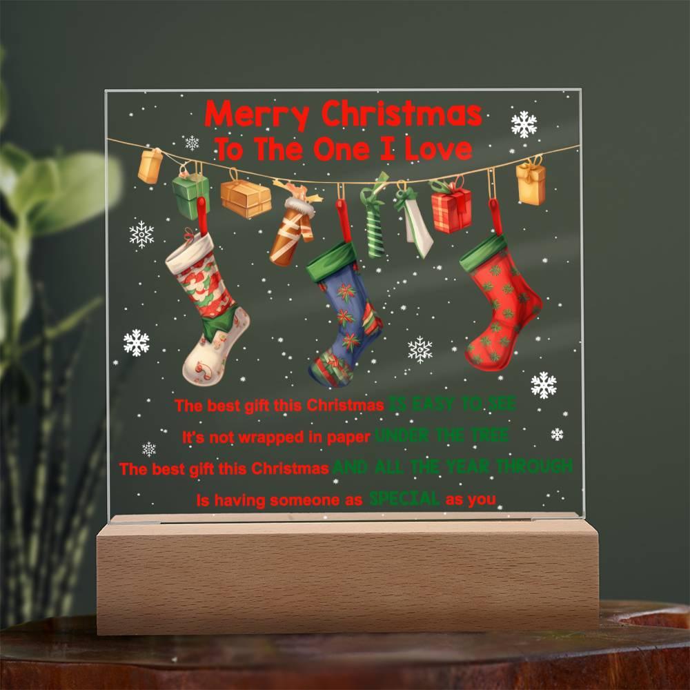 Christmas 'Stocking Stuffer Love' Acrylic Square Plaque - Real Rad Boutique