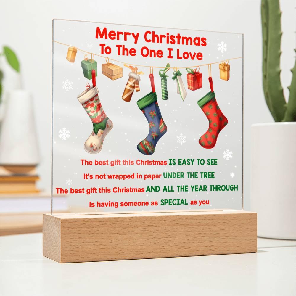 Christmas 'Stocking Stuffer Love' Acrylic Square Plaque - Real Rad Boutique