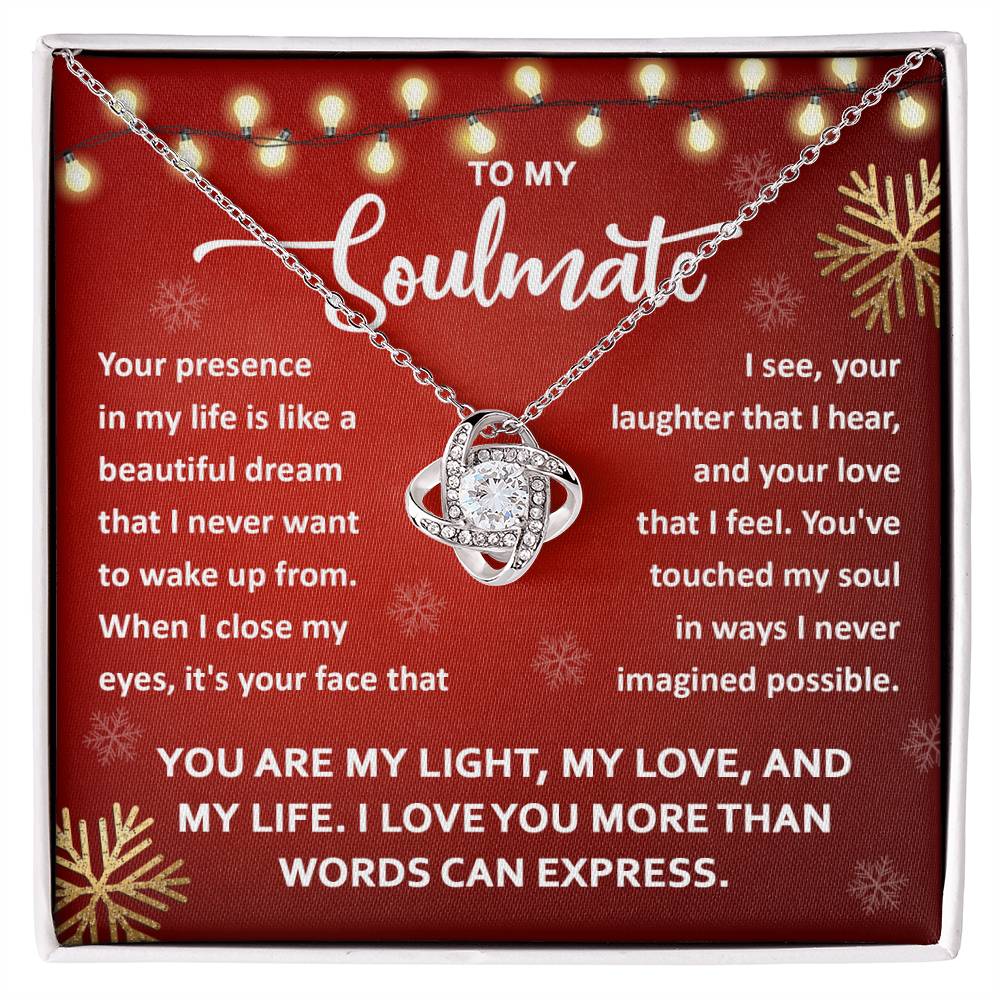 Christmas 'Unwrapping Sentiments for You' - Love Knot Necklace - Real Rad Boutique