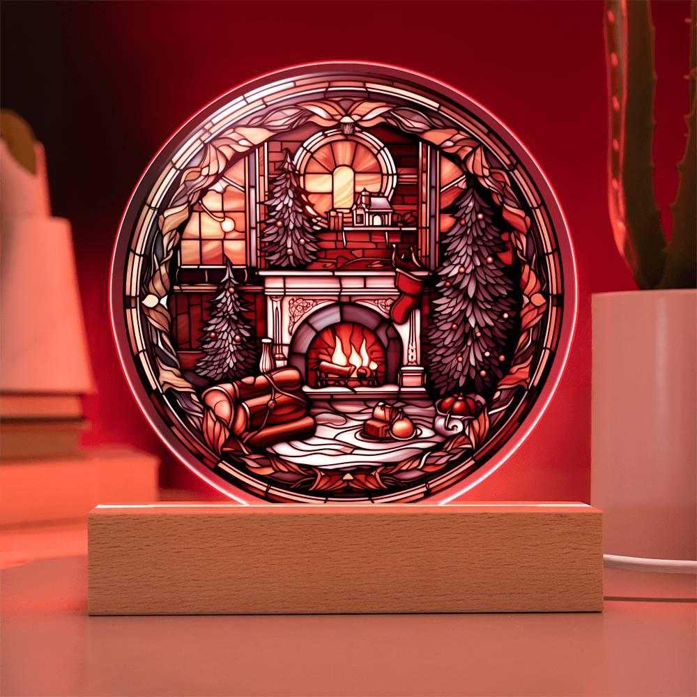 Christmas 'Warmth and Wonder' Acrylic Circle Plaque - Real Rad Boutique