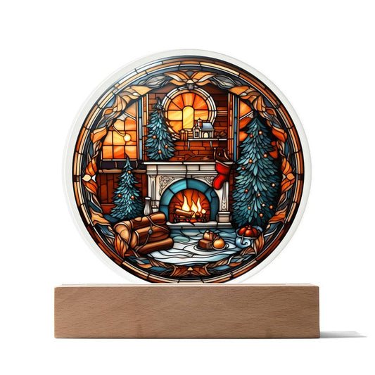 Christmas 'Warmth and Wonder' Acrylic Circle Plaque - Real Rad Boutique