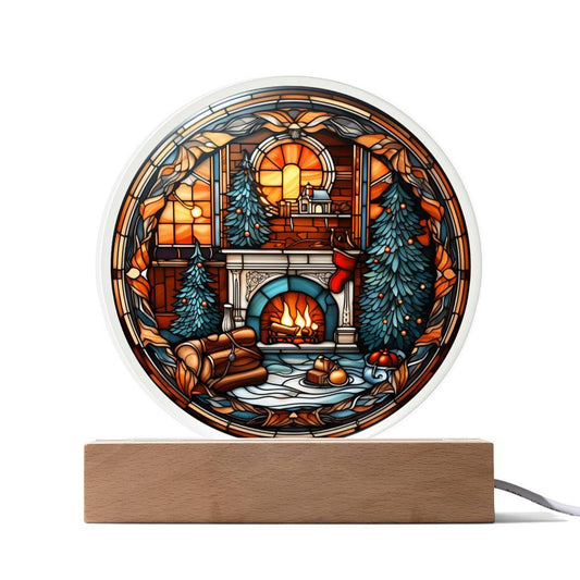 Christmas 'Warmth and Wonder' Acrylic Circle Plaque - Real Rad Boutique