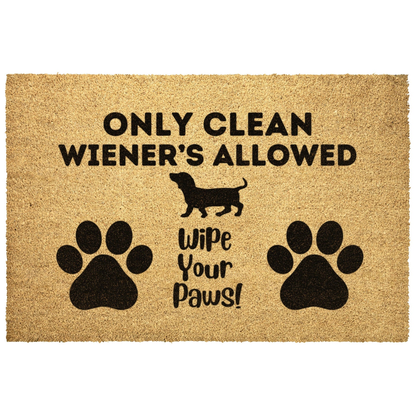 Clean Wiener Zone - Dachshund Outdoor Mat - Real Rad Boutique