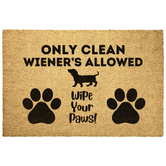 Clean Wiener Zone - Dachshund Outdoor Mat - Real Rad Boutique