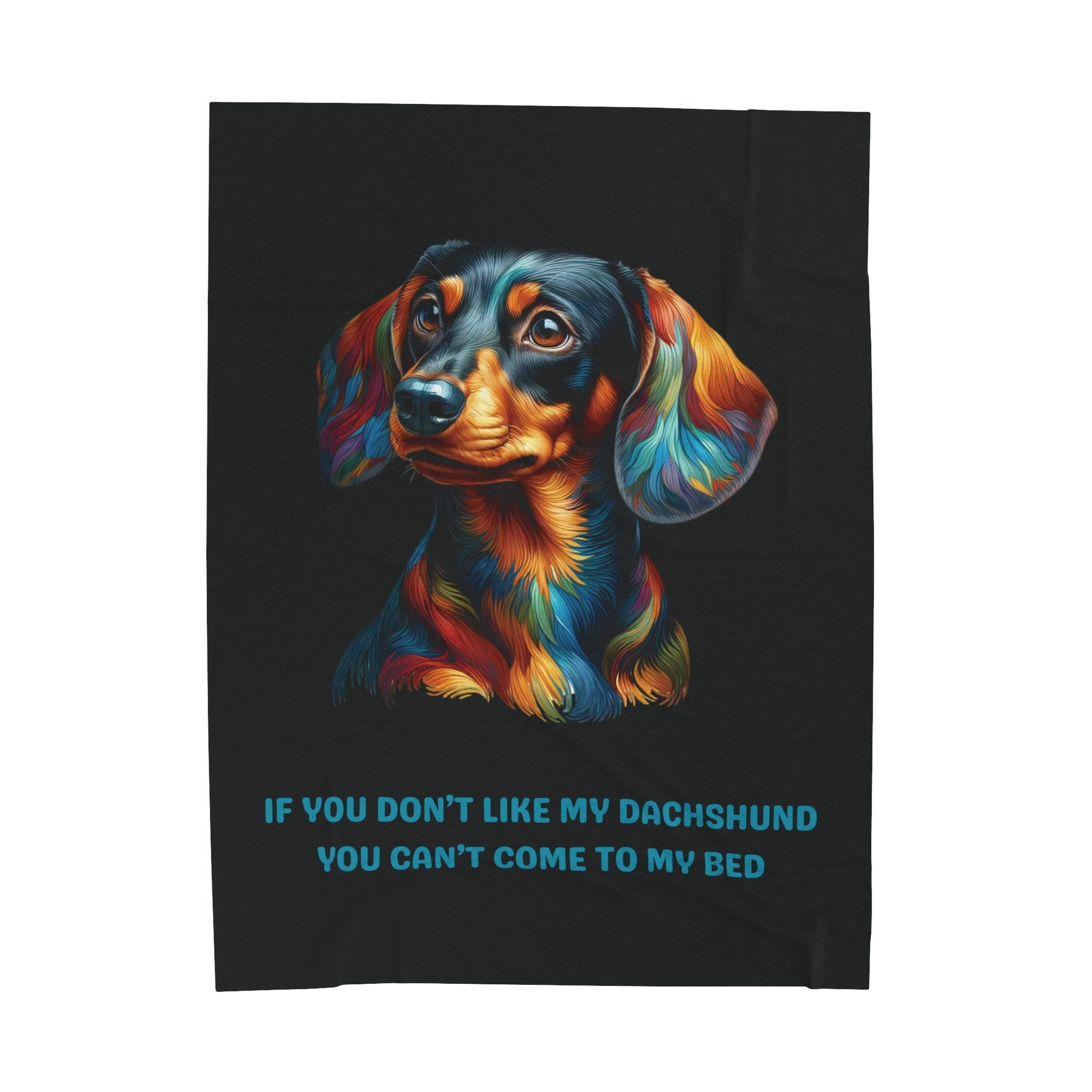 Cozy Nights with my Wiener - Dachshund Velveteen Plush Blanket - Real Rad Boutique