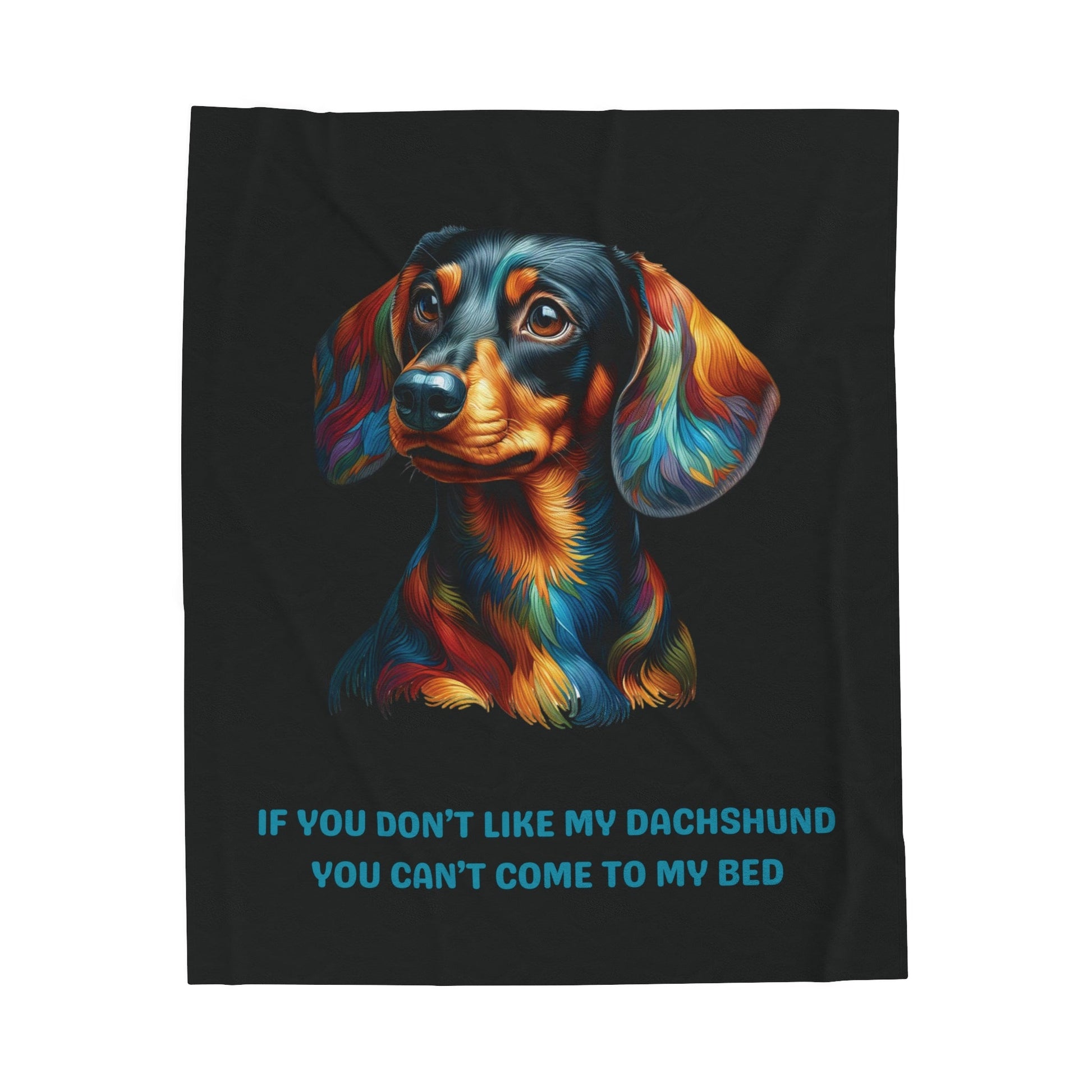 Cozy Nights with my Wiener - Dachshund Velveteen Plush Blanket - Real Rad Boutique