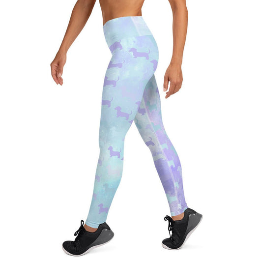 Dachshund Dream Tie-Dye - Dachshund Fitness Leggings - Real Rad Boutique