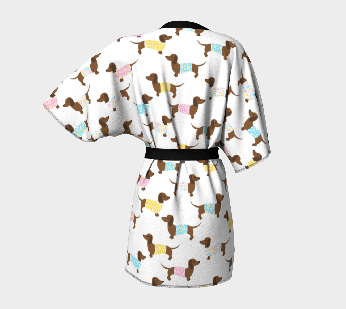 Dachshund Dreamscape - Kimono Robe - Real Rad Boutique