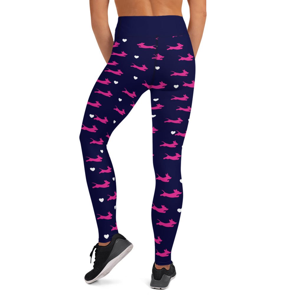 Dachshund Heartbeat - Dachshund Fitness Leggings - Real Rad Boutique