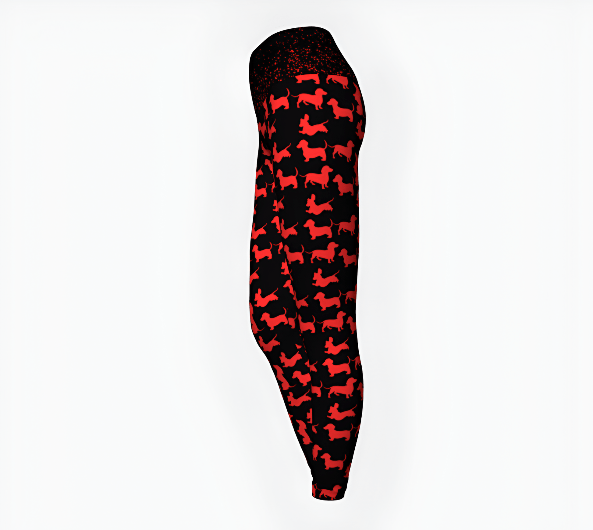 Dachshund in Radiant Red - Dachshund Yoga Leggings - Real Rad Boutique