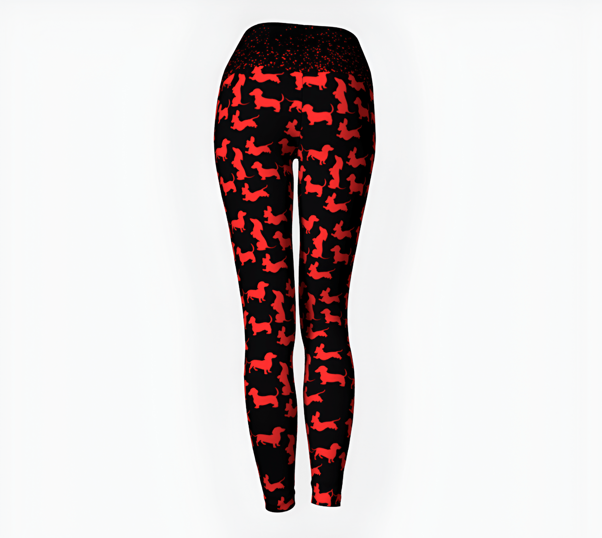 Dachshund in Radiant Red - Dachshund Yoga Leggings - Real Rad Boutique