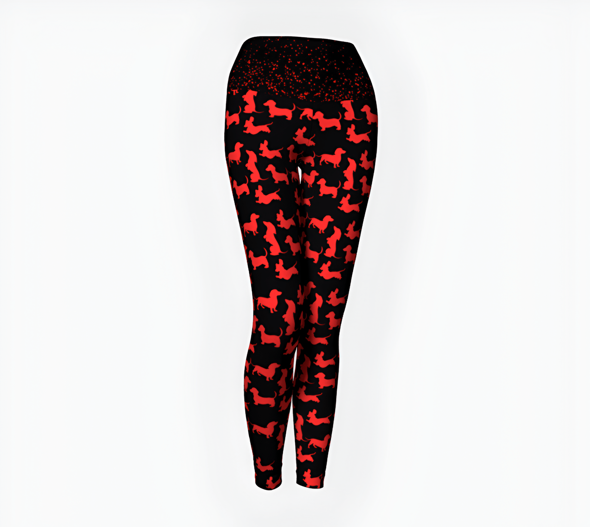 Dachshund in Radiant Red - Dachshund Yoga Leggings - Real Rad Boutique