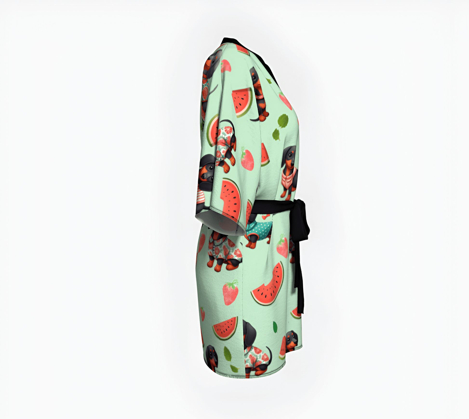 Dachshund Watermelon Delight - Kimono Robe - Real Rad Boutique