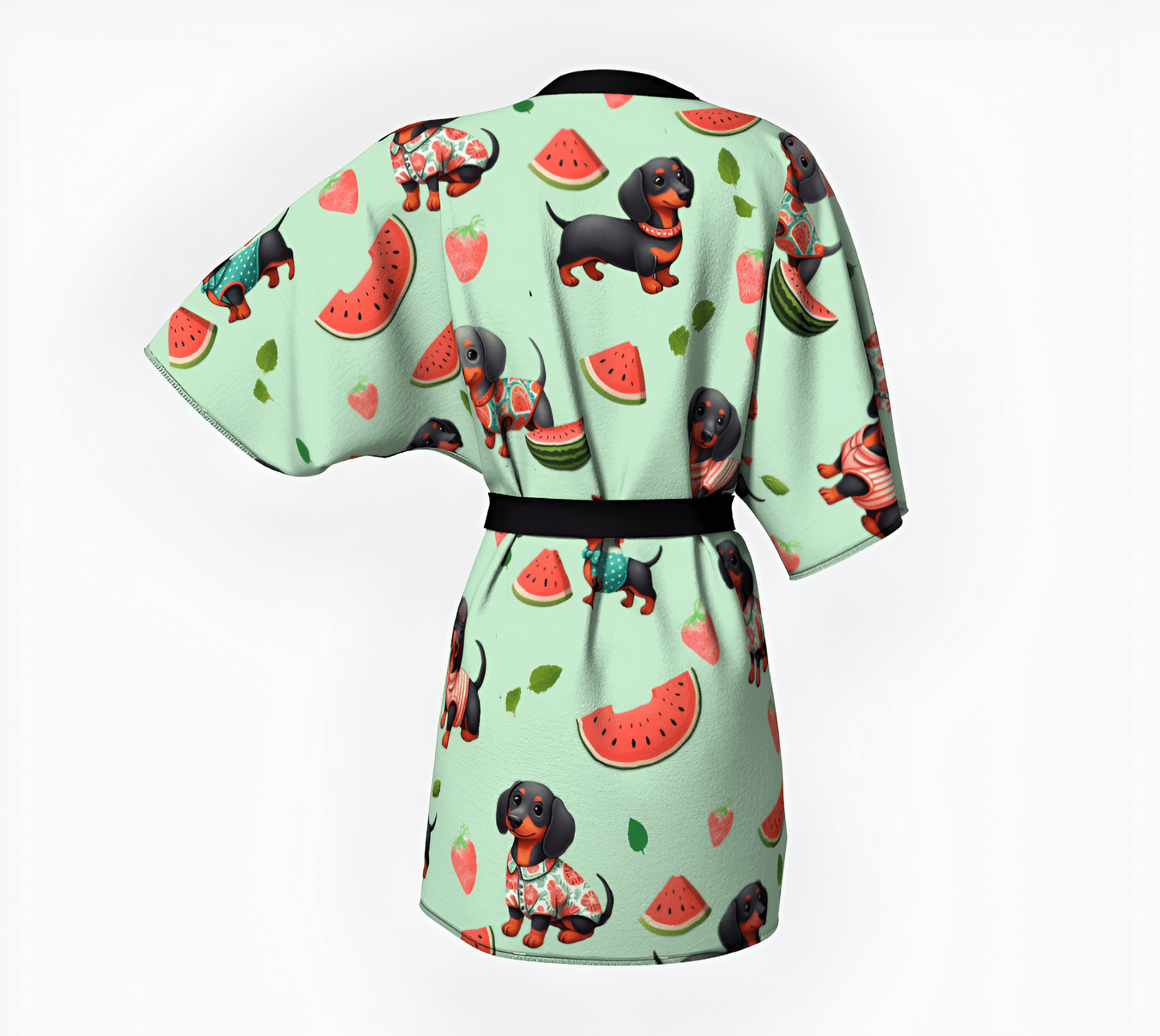 Dachshund Watermelon Delight - Kimono Robe - Real Rad Boutique