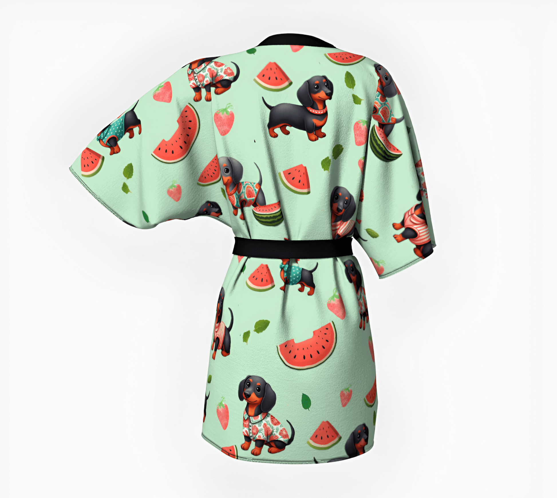 Dachshund Watermelon Delight - Kimono Robe - Real Rad Boutique