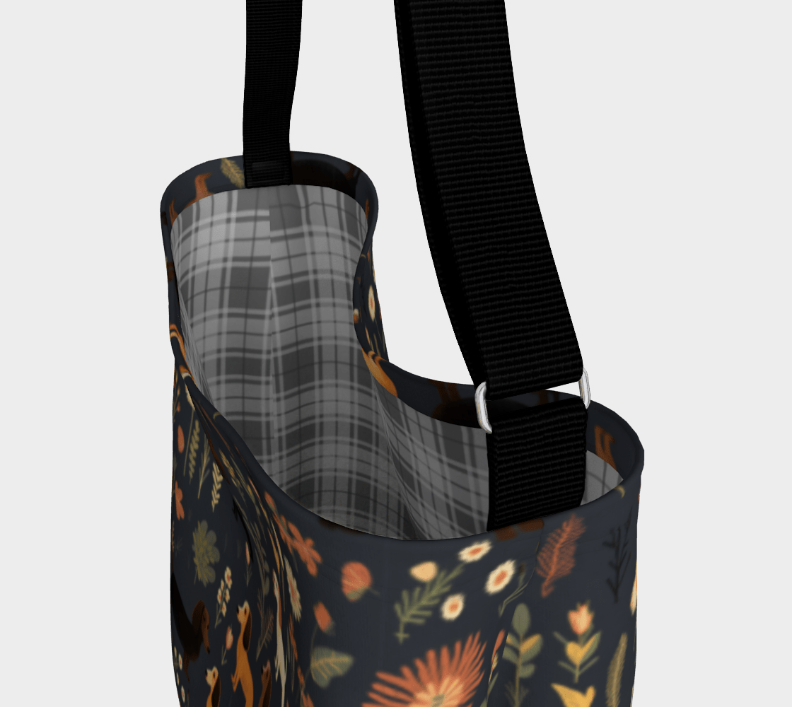 Dachshund with Flowers - Dachshund Day Tote - Real Rad Boutique