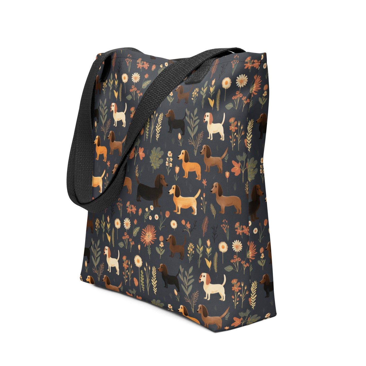 Dachshund with Flowers - Dachshund Tote Bag - Real Rad Boutique