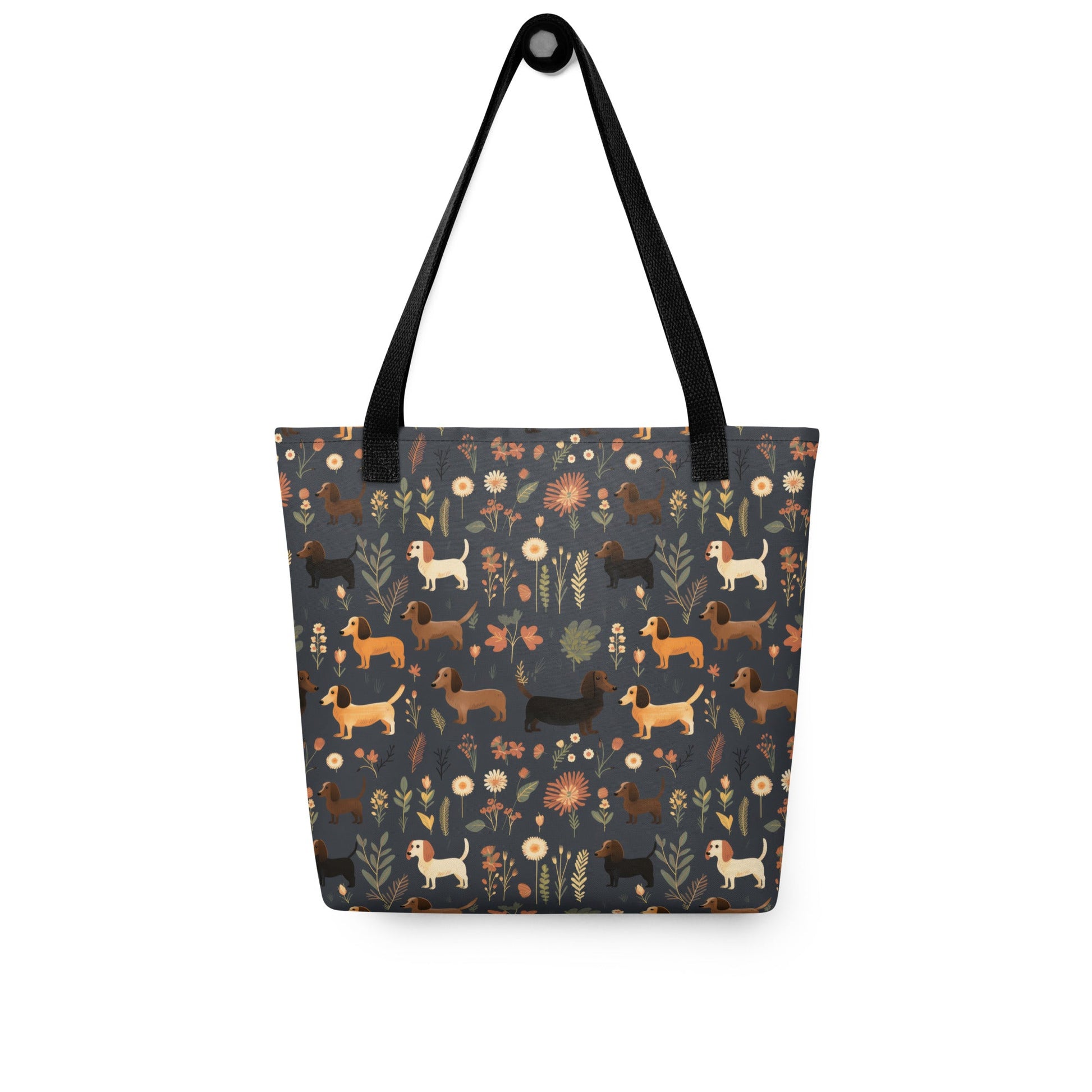 Dachshund with Flowers - Dachshund Tote Bag - Real Rad Boutique