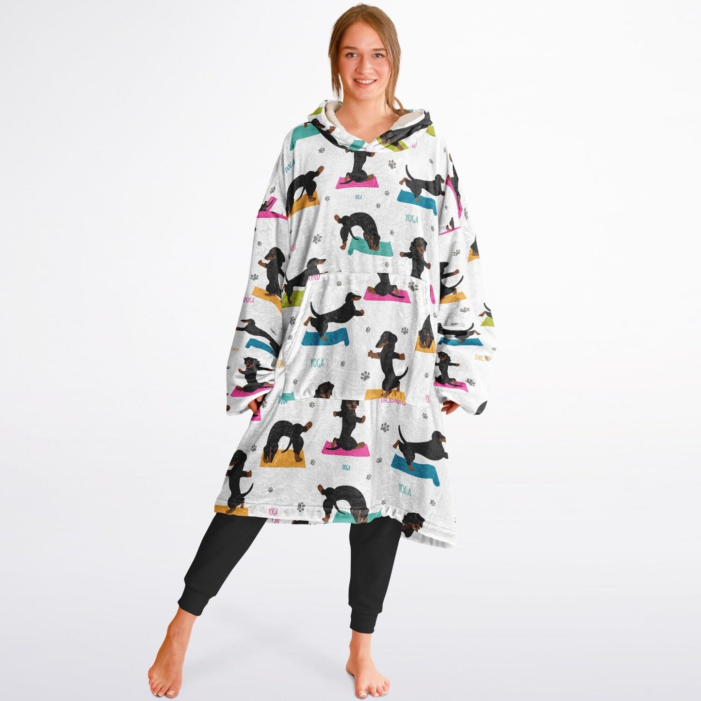 Dachshund's Do Yoga - Dachshund Snug Hoodie - Real Rad Boutique