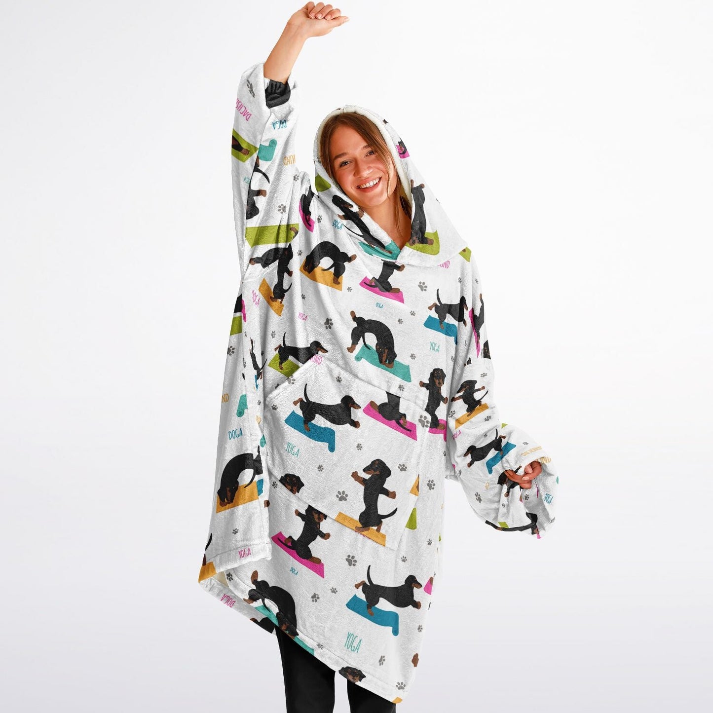 Dachshund's Do Yoga - Dachshund Snug Hoodie - Real Rad Boutique