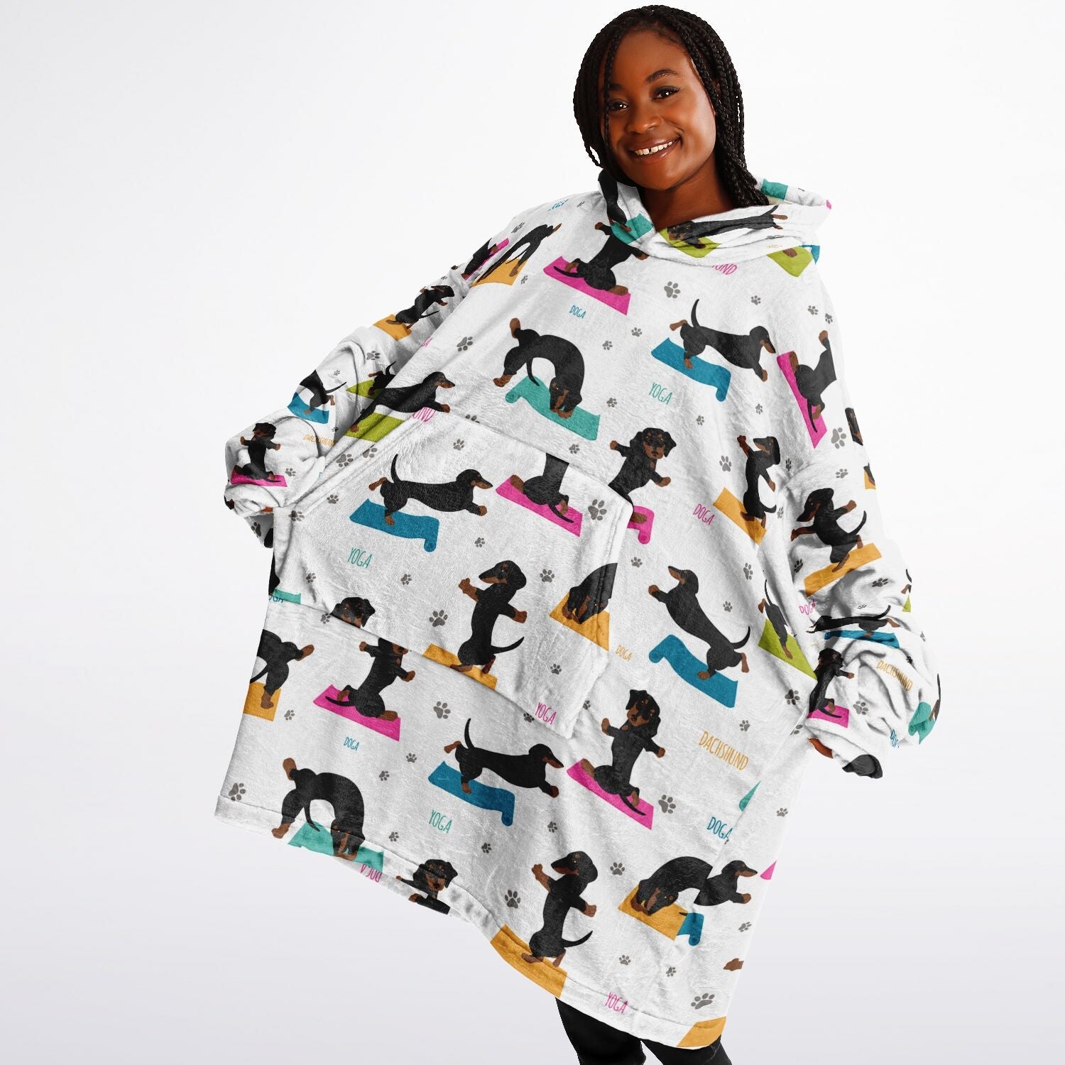 Dachshund's Do Yoga - Dachshund Snug Hoodie - Real Rad Boutique