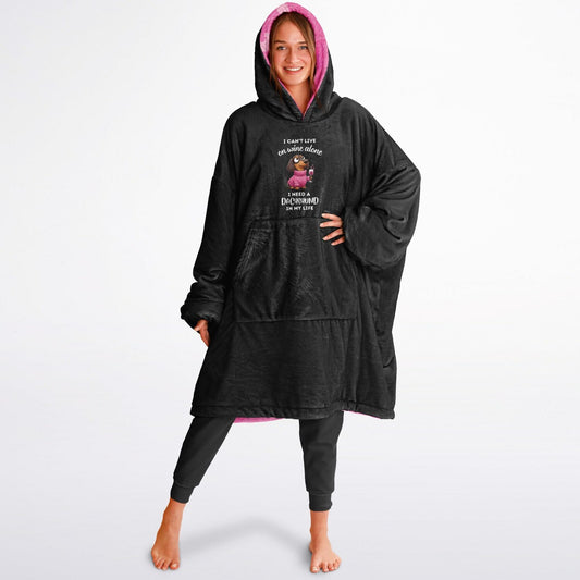 Dachshunds & Wine - Dachshund Reversible Snug Hoodie - Real Rad Boutique