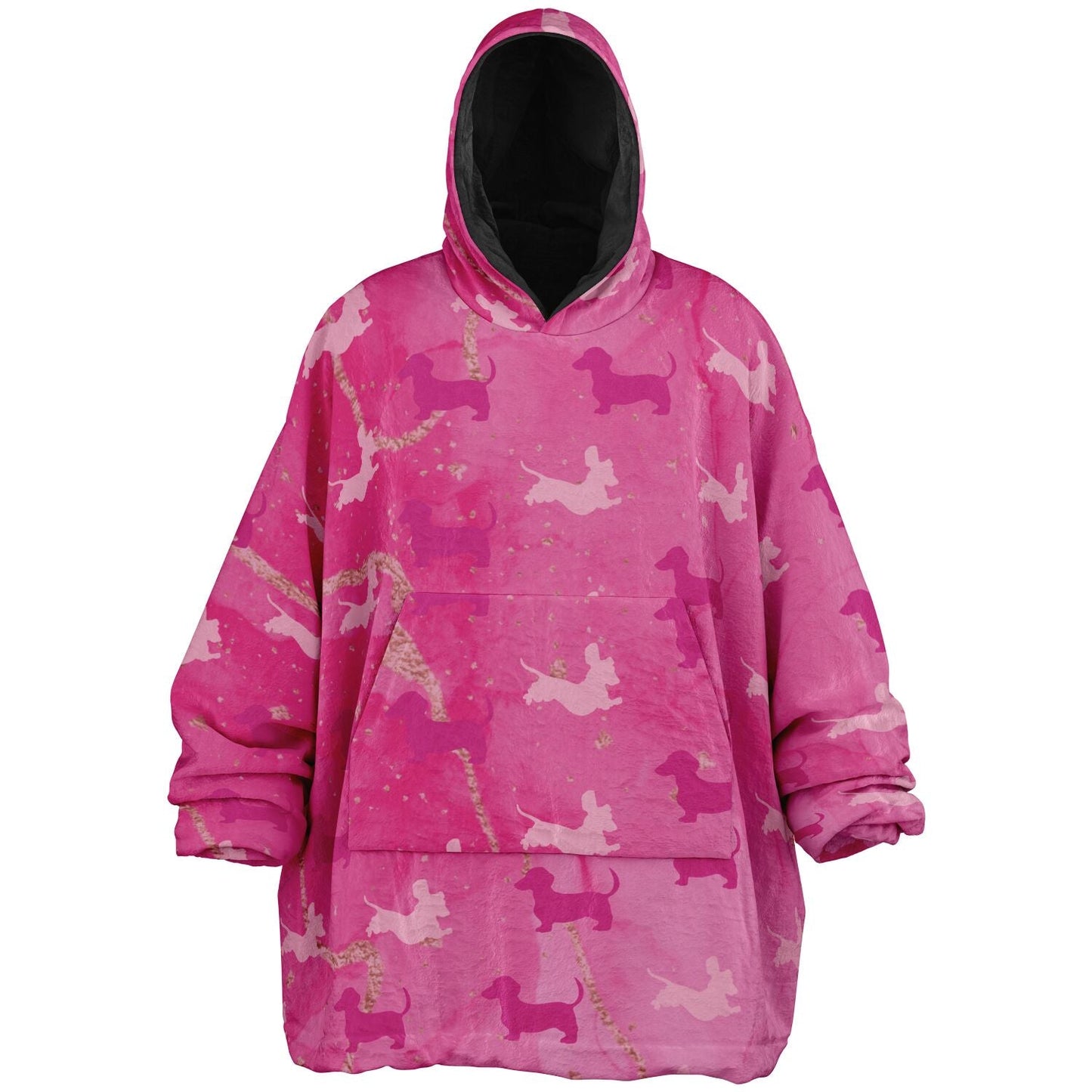 Dachshunds & Wine - Dachshund Reversible Snug Hoodie - Real Rad Boutique