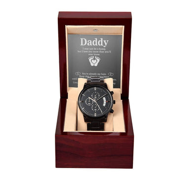 'Dad to Be' Black Chronograph Watch - Real Rad Boutique