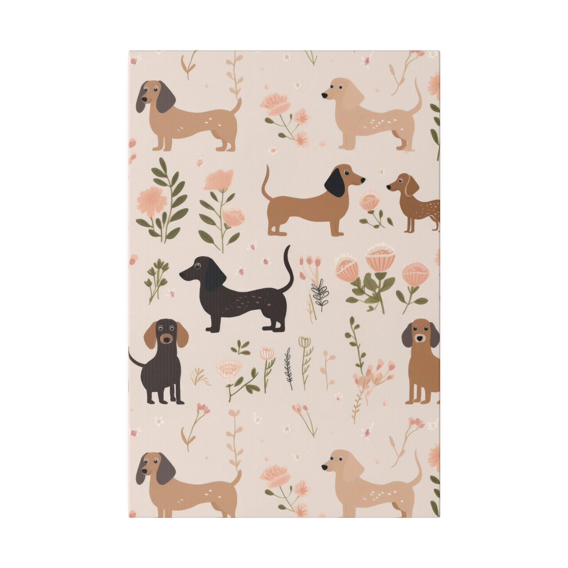 Dainty Delight - Dachshund Matte Canvas - Real Rad Boutique