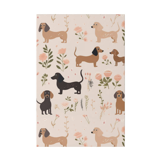 Dainty Delight - Dachshund Matte Canvas - Real Rad Boutique