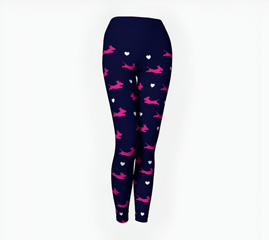 Dashing Navy Bliss - Dachshund Yoga Leggings - Real Rad Boutique