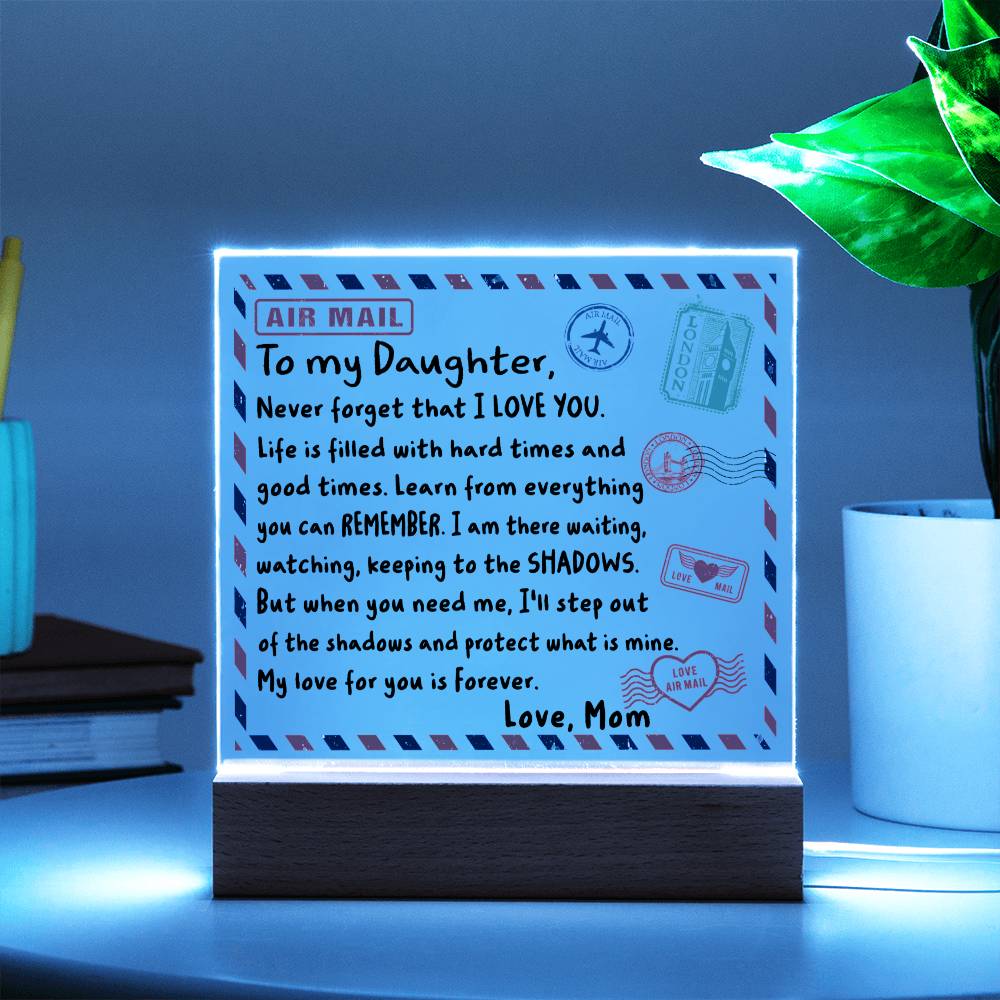 Daughter 'Love in Every Word' - Acrylic Square Plaque - Real Rad Boutique