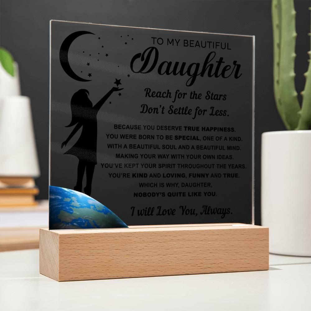 'Daughter's Devotion' Acrylic Square Plaque - Real Rad Boutique