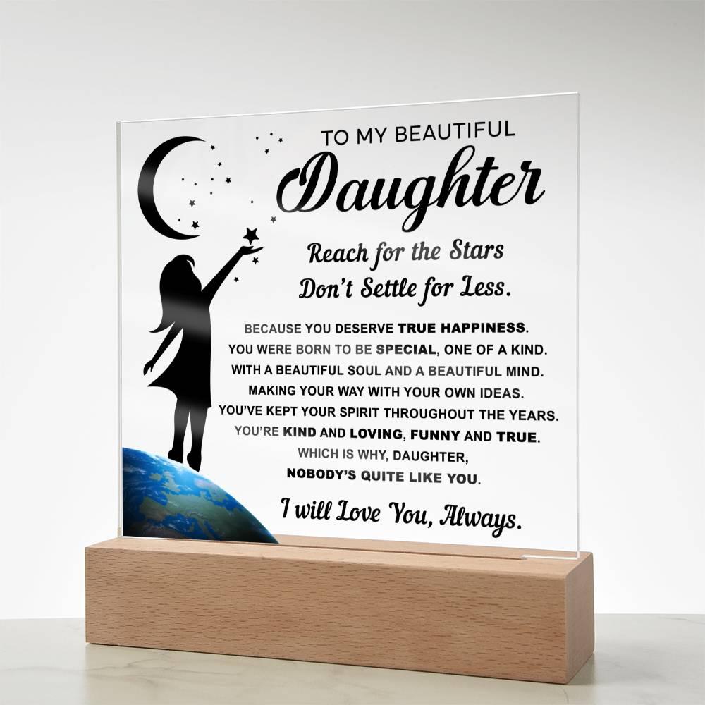 'Daughter's Devotion' Acrylic Square Plaque - Real Rad Boutique