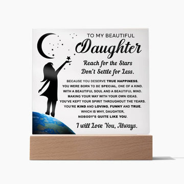 'Daughter's Devotion' Acrylic Square Plaque - Real Rad Boutique