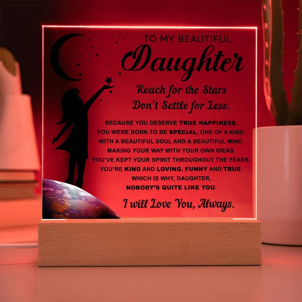 'Daughter's Devotion' Acrylic Square Plaque - Real Rad Boutique