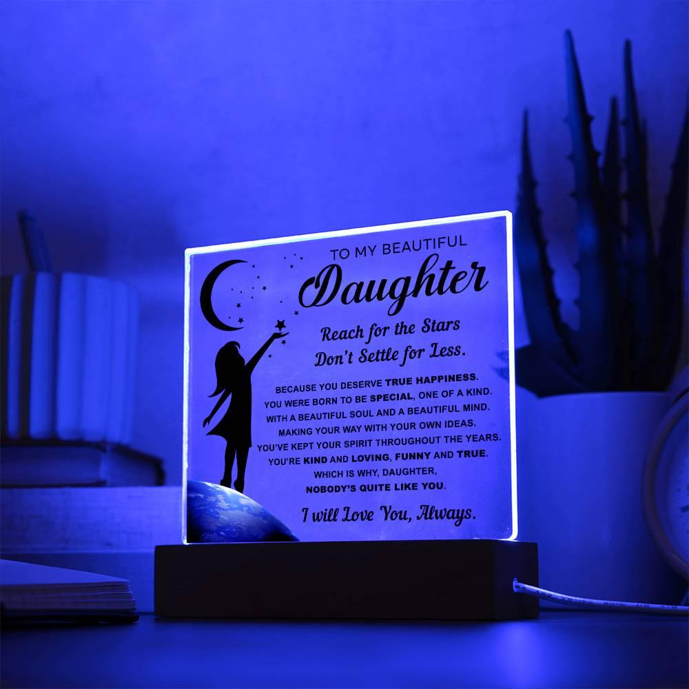 'Daughter's Devotion' Acrylic Square Plaque - Real Rad Boutique