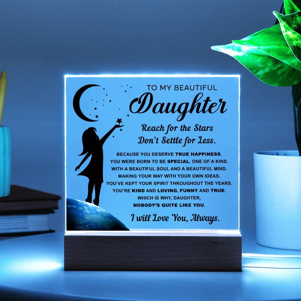 'Daughter's Devotion' Acrylic Square Plaque - Real Rad Boutique