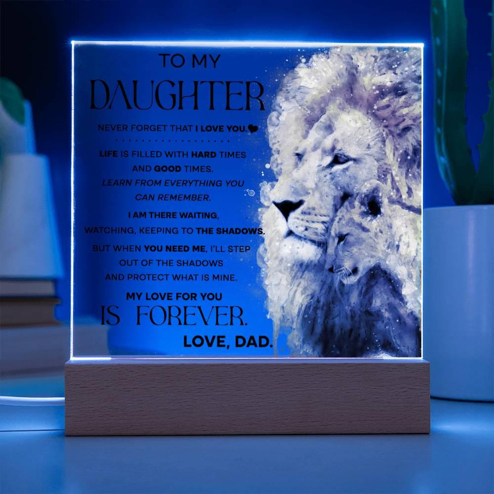 'Daughters Shadows of Love' - Acrylic Square Plaque - Real Rad Boutique