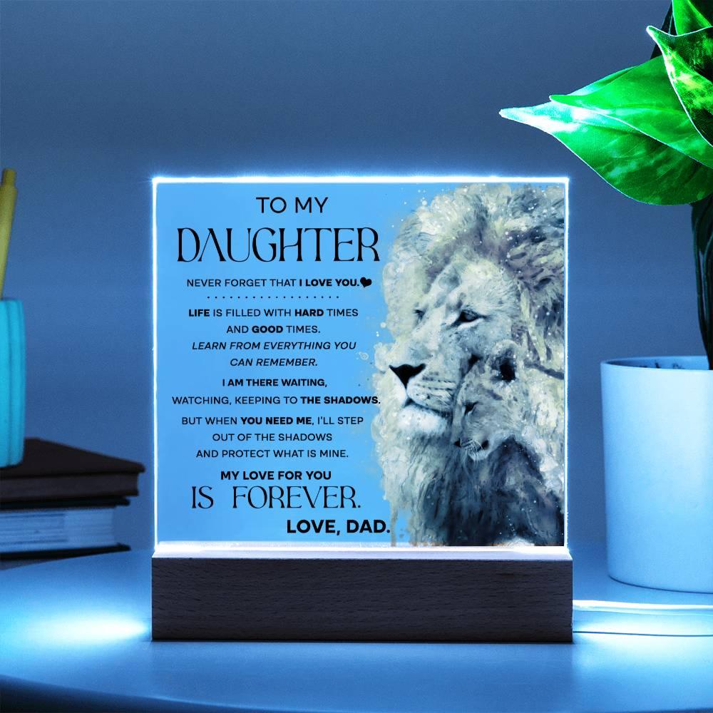 'Daughters Shadows of Love' - Acrylic Square Plaque - Real Rad Boutique