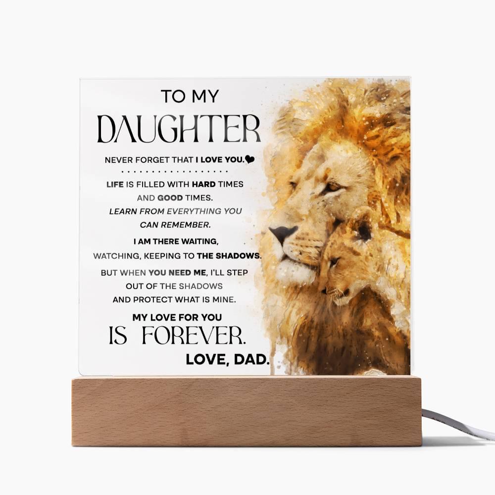 'Daughters Shadows of Love' - Acrylic Square Plaque - Real Rad Boutique