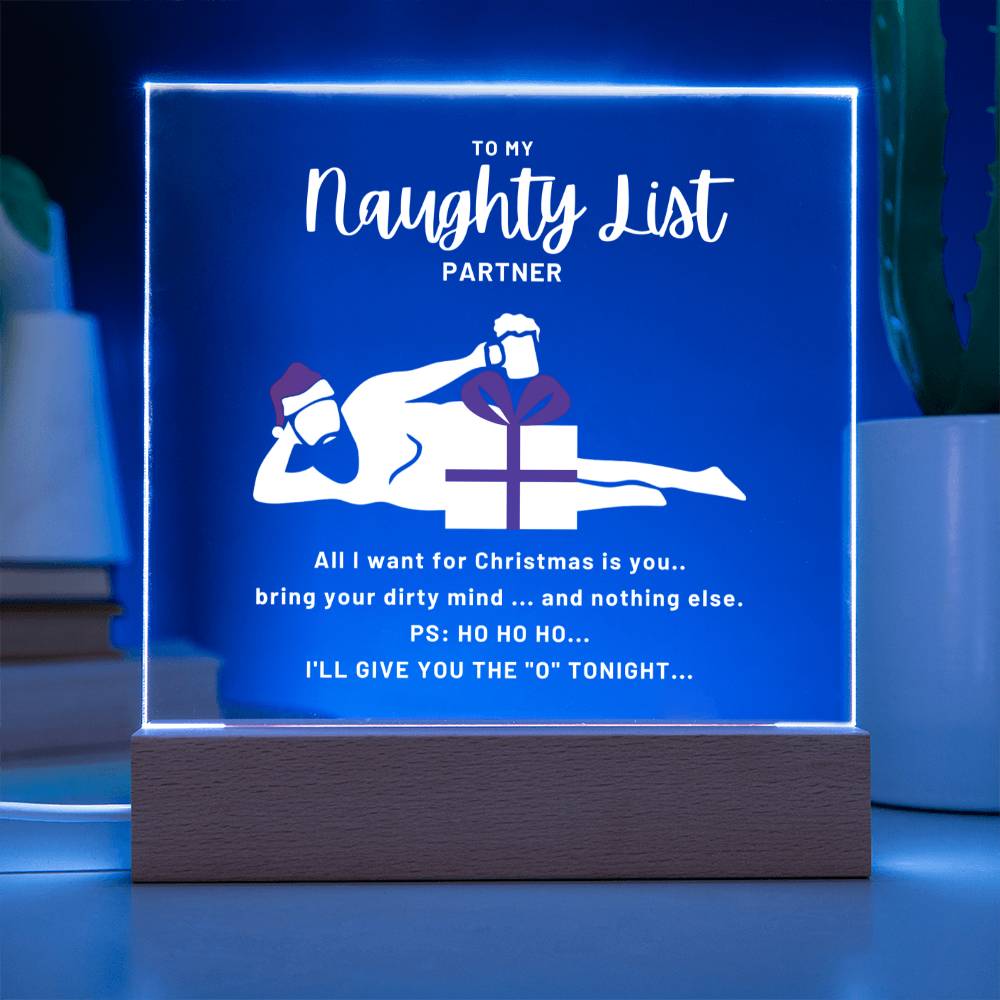 'Dirty Christmas Pleasure' - Acrylic Square Plaque - Real Rad Boutique