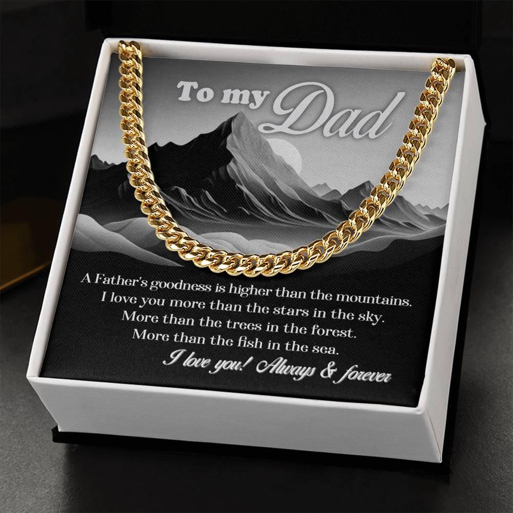 'Father & Mountains' Cuban Link Chain - Real Rad Boutique