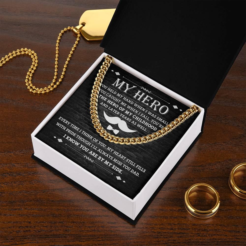 'First Hero, First Love' Cuban Link Chain - Real Rad Boutique