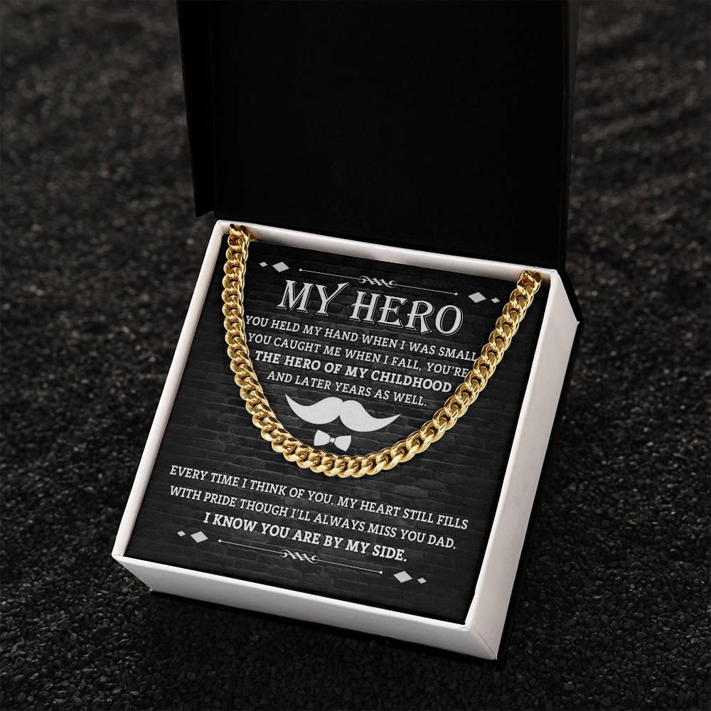 'First Hero, First Love' Cuban Link Chain - Real Rad Boutique